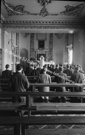 CEREMONY OF FIRST VOWS  FR CLARKE  BRS MATTHEWS AND DAVIS  POSED 6.7.54